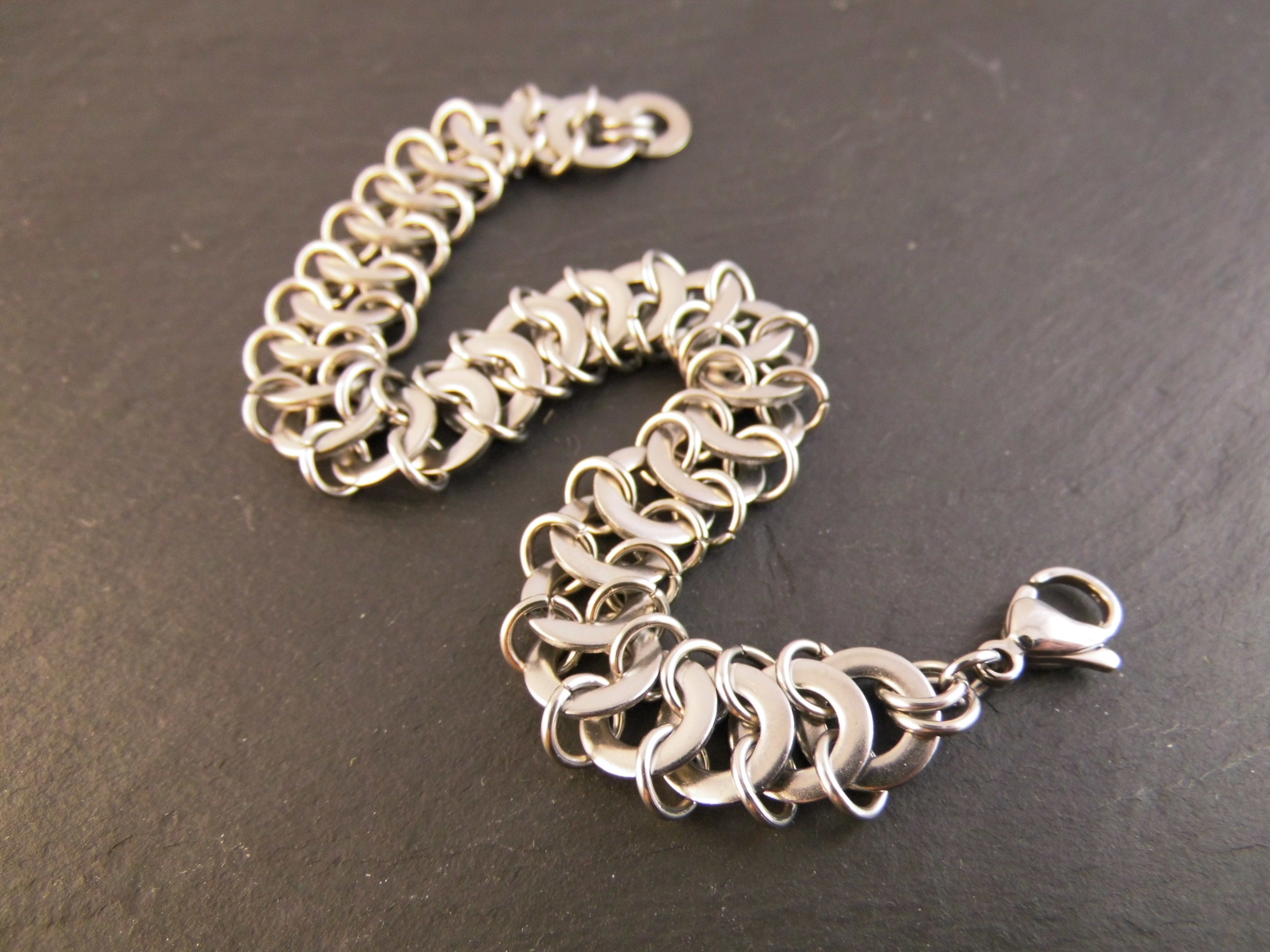 Edelstahl Armband Chainmail Phantasie Style